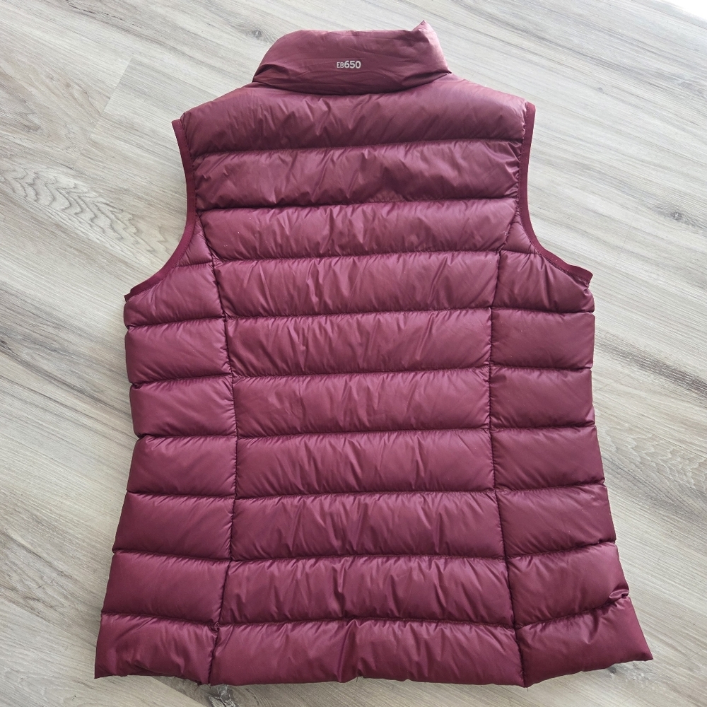 Eddie Bauer EB650 Goose Down Vest Quilted Puffer Maroon Size L - Picture 5 of 12